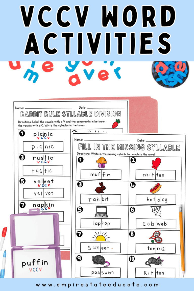 Free Rabbit Rule Words for Teaching VCCV Syllable Division - Empire ...